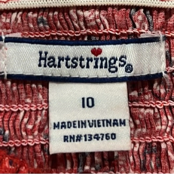 Hartstrings smocked bandana print short sleeve top size 10 - Picture 6 of 8